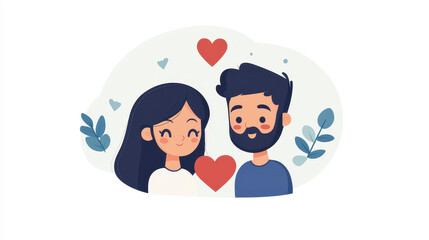 A vibrant, textured illustration of a grungy couple wrapped in love, encased in a playful chat bubble design.