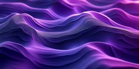 Obraz premium Abstract Purple and Blue Wavy Lines with a 3D Effect