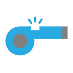 Referee Whistle Vector Flat Icon Design