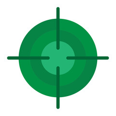 Shooting Target Vector Flat Icon Design