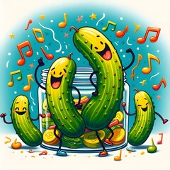 Illustration of pickles 