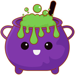 Cute Potion Pot Halloween Elements Illustration