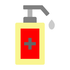 Hand Sanitizer Vector Flat Icon Design