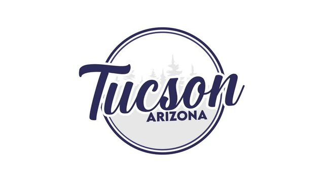 Tucson Arizona United States on white background