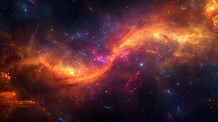Swirling Galaxy in Deep Space Background
