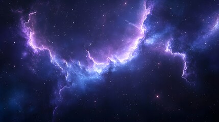 Fototapeta premium Vibrant Blue and Purple Nebula
