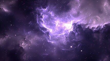 Fototapeta premium Colorful Cosmic Nebula in Purple Hues