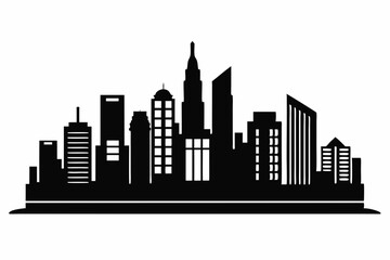 

Hong Kong Skyline Silhouette Vector, Hong Kong City Silhouettes Clipart

