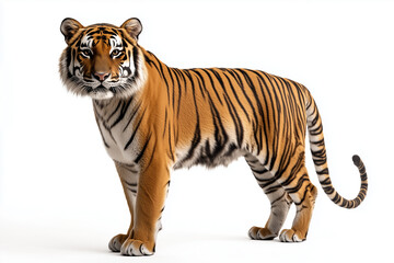 Obraz premium Standing Tiger A tiger standing confidently with a focused gaze. 