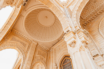 Capture of Heydar Mosque in Baku, Azerbaijan. Religion and Hospitality Concept. Religious Travel. Islam.
