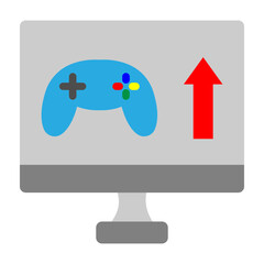 Level Up Vector Flat Icon Design