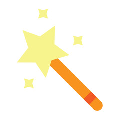 Magic Wand Vector Flat Icon Design