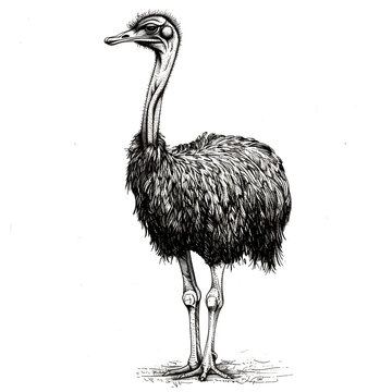 recommend clip art: ostrich cartoon isolated on white