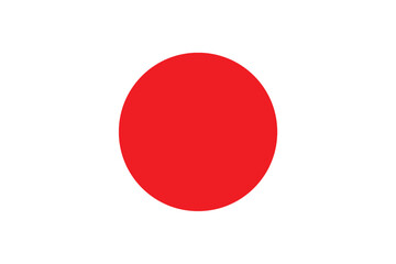 Nationall flag of Japan. Vector illustration
