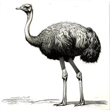 recommend clip art: ostrich cartoon isolated on white