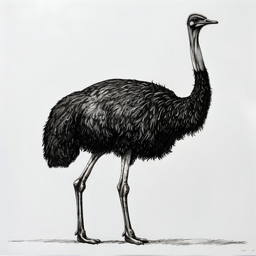 recommend clip art: ostrich cartoon isolated on white