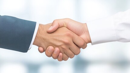 Professional handshake in a business setting