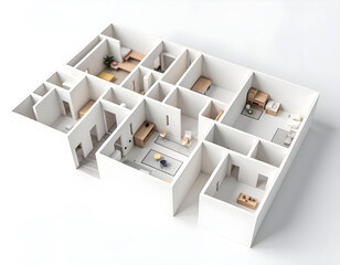 3d rendering of a modern house full view. Generative AI