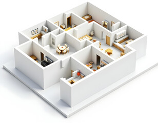 3d rendering of a modern house full view. Generative AI