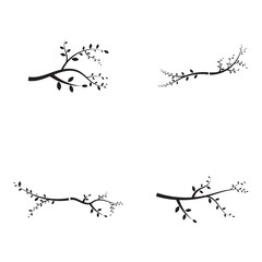 tree branch vector ilustration design template