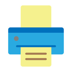 Printer Vector Flat Icon Design