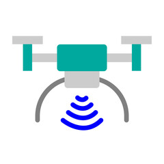 Fototapeta premium Drone Vector Flat Icon Design