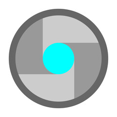 Camera Lens Vector Flat Icon Design