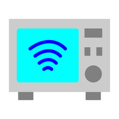 Smart Oven Vector Flat Icon Design