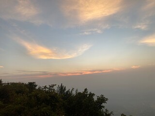 Fototapeta premium sunset over the mounttain