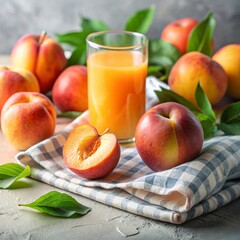 peaches and juice