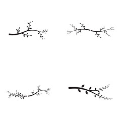tree branch vector ilustration design template