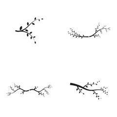 tree branch vector ilustration design template