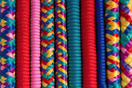 Vibrant Colorful Braided Cord Material for Craft Decoration