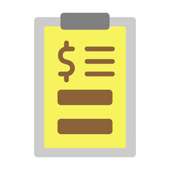 Obraz premium Invoice Vector Flat Icon Design