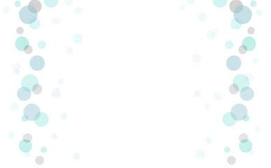 雪色イメージの水玉背景　両端の装飾