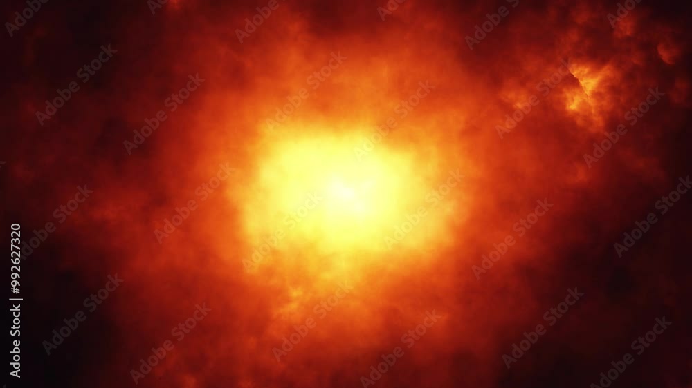 Canvas Prints seamless loop dangerous fireball flame cloud animation background.
