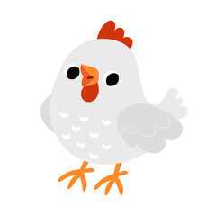 Cartoon vector illustration for children, Cute cartoon chicken