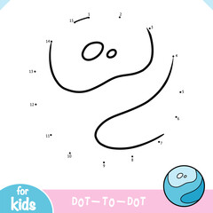 Numbers game, education dot to dot game for kids, Rhythmic gymnastic ball