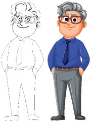 Obraz premium Businessman Character Vector Illustration