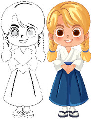 Cute Angel Kids Illustration