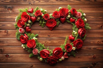 heart shaped roses