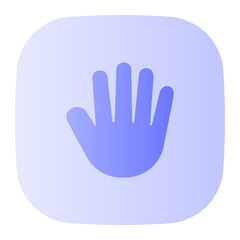 Hand icon. hand, gestures, hold, body parts, hand gesture, hand tool, catch, take, prohibition, privacy. Vector icon illustration