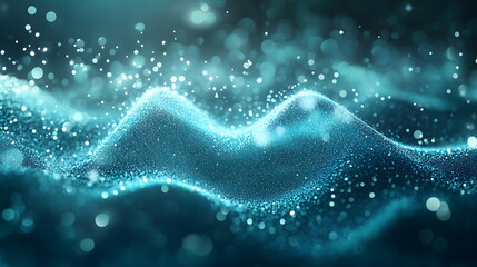 Soft Teal Sound Wave Pattern Design