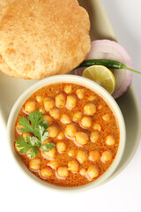 Puri and Chole traditional Indian food