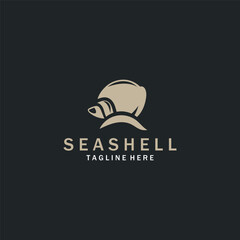 Seashell Logo. Ocean Animals premium quality graphic outline symbols collection template