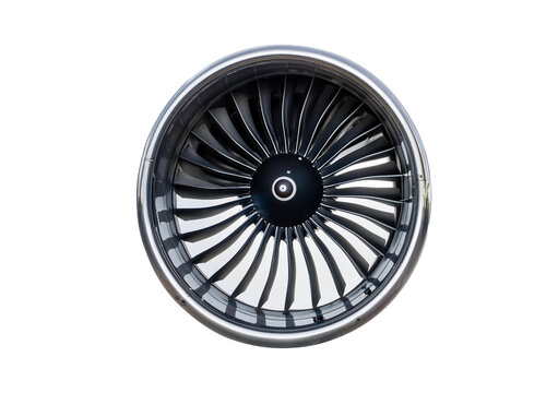 Jet engine for airplanes Isolated on transparent or white background
