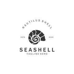 Seashell Logo. Ocean Animals premium quality graphic outline symbols collection template