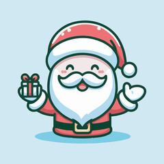 SANTA CLAUSE ICON ON SIMPLE CHRISTMAS