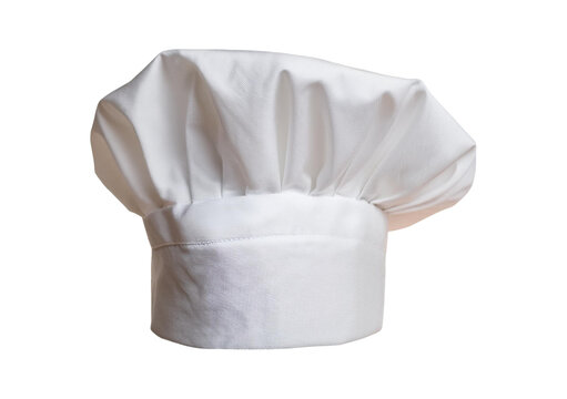 White toque chef hat on transparent or white background