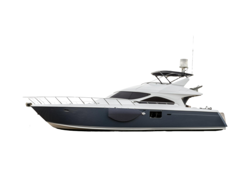 Yacht Isolated on Transparent or White Background